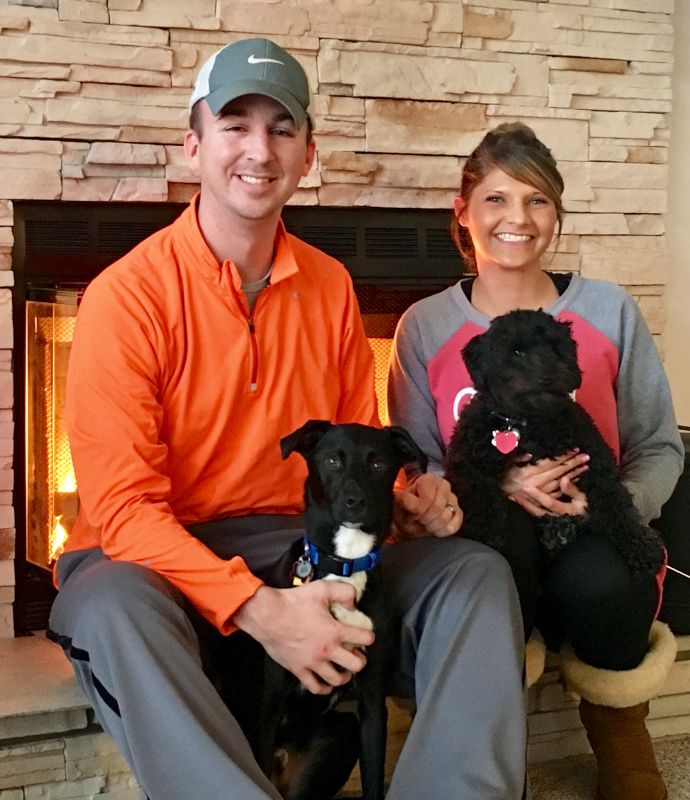 At the Lake House With Our Dogs