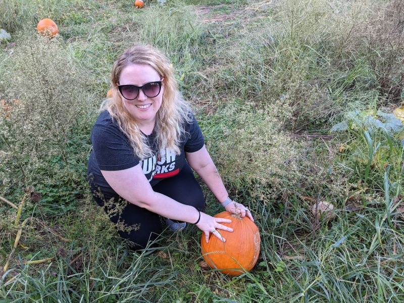 Kelly at the Pumpkin Patch