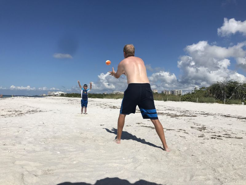 Charlie Playing Football with His Nephew