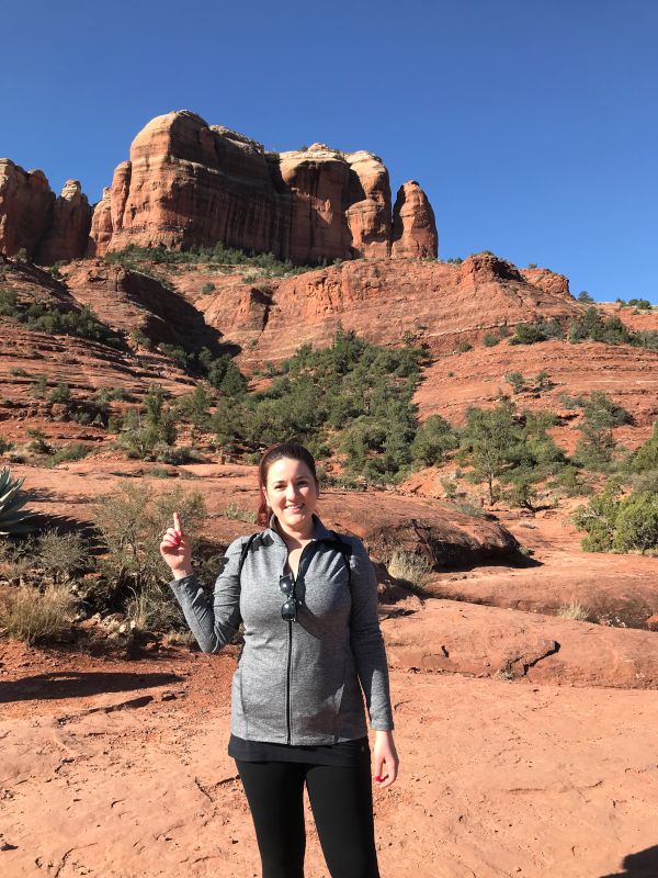 Bridgid Hiking in Sedona