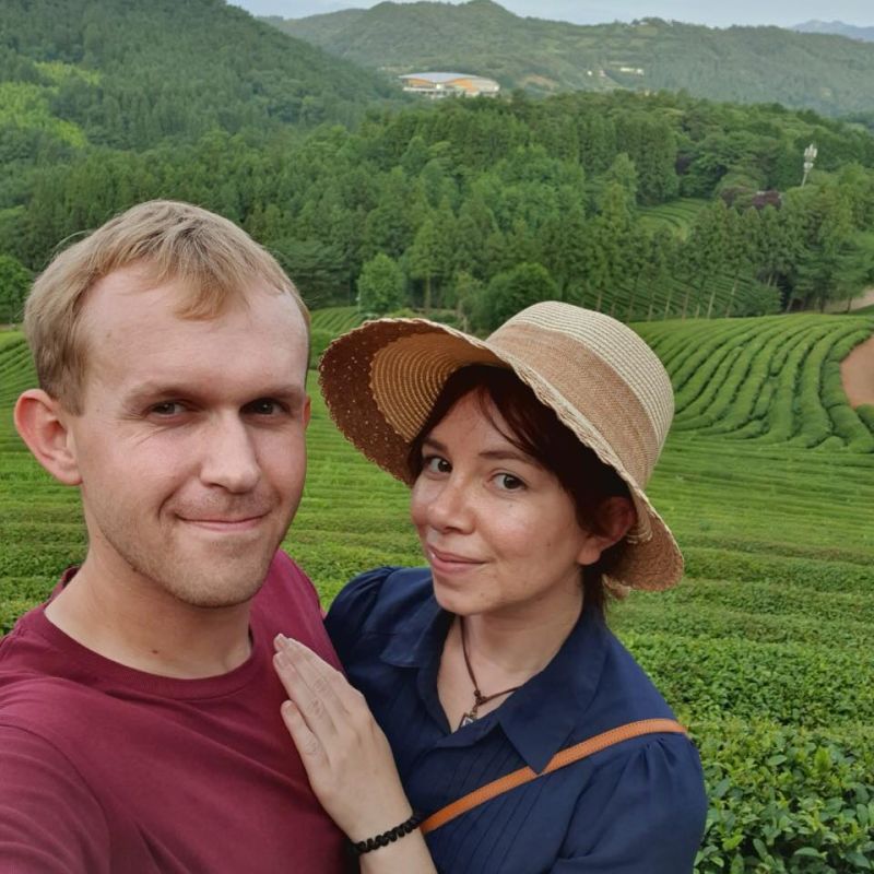 At a Green Tea Field