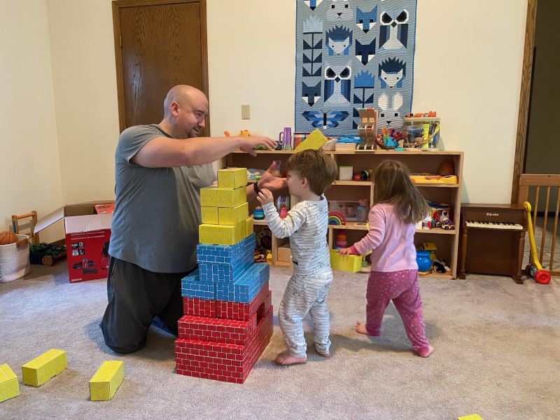 Building Blocks With Caroline & Her Cousin