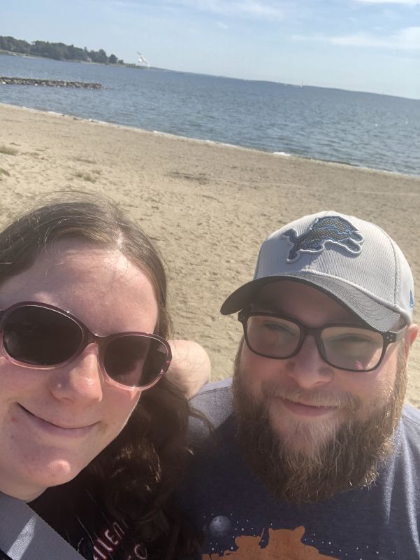 Walking on a Beach in Rhode Island