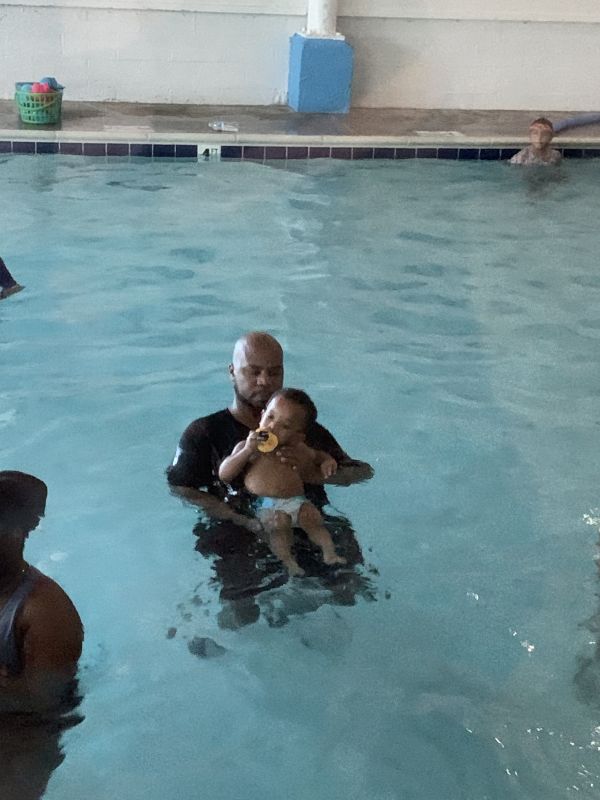 James Swimming With Dylan