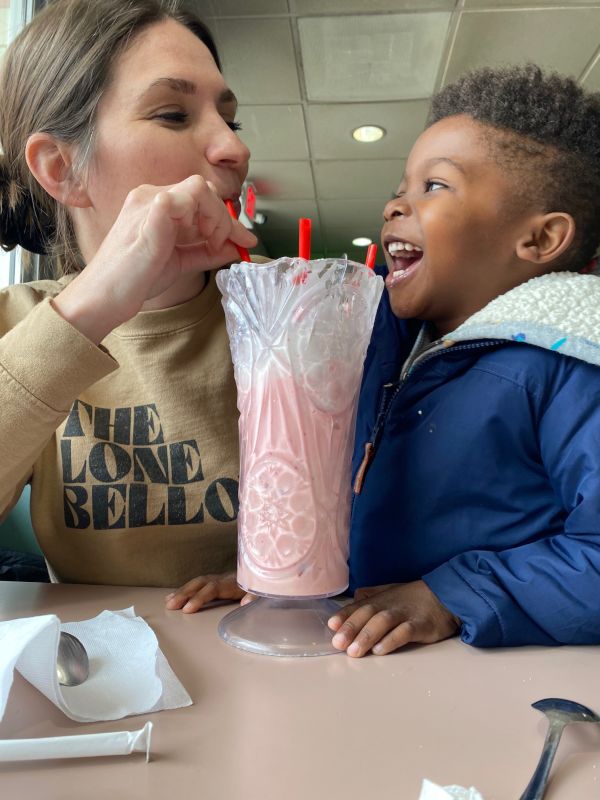 Sharing a Big Milkshake