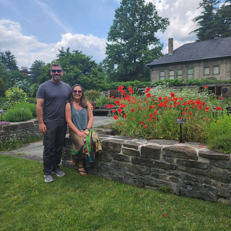 At the Botanical Gardens at Cornell University