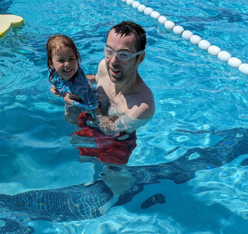 Ethan Teaching Eleanor How to Swim
