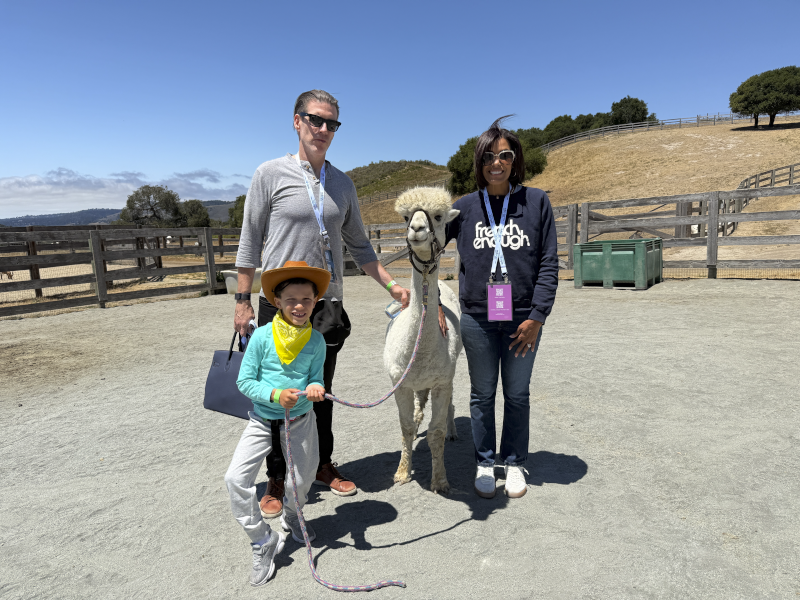 With Animals at Stanley Ranch in Napa