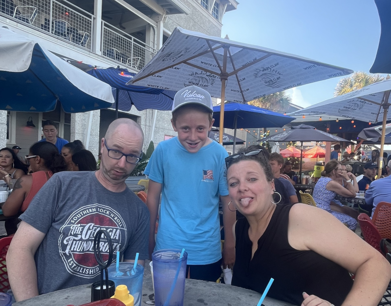 Auntie Andrea, Chris, and Finn Making Silly Faces!