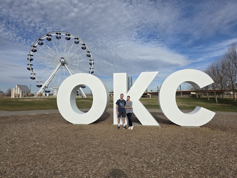 The OKC Sign and Ferris Wheel