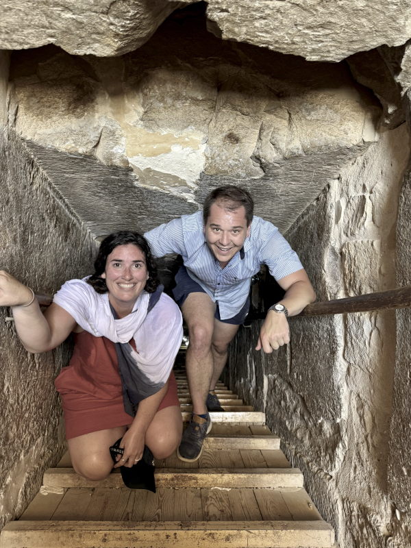 Climbing Through the Ruins Together on Vacation