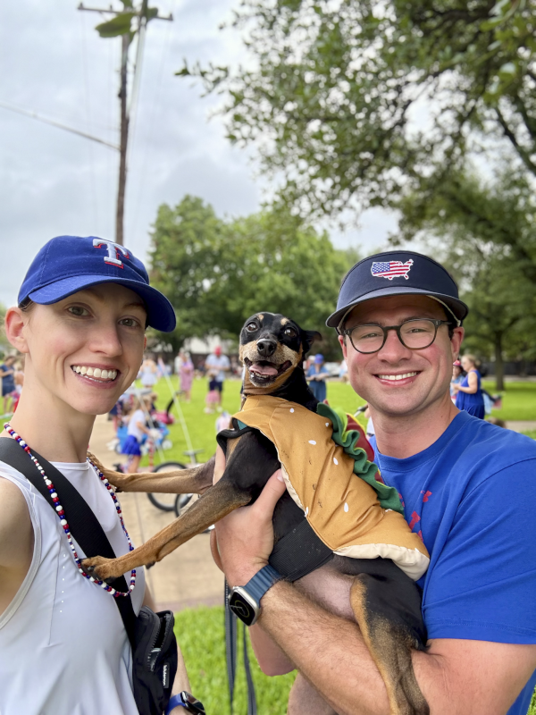 With Rafa at Their Neighborhood Fourth of July Parade