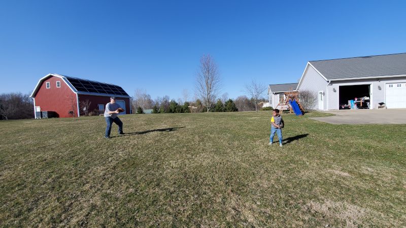 Rob & Sam Playing Catch