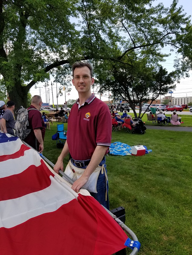 Erik at a Knights of Columbus Event