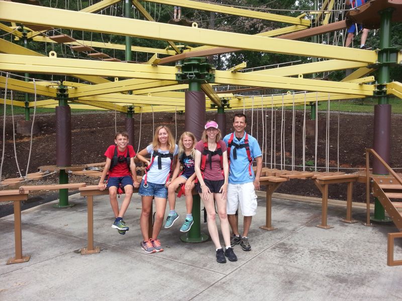 Fun on the Ropes Course with Family