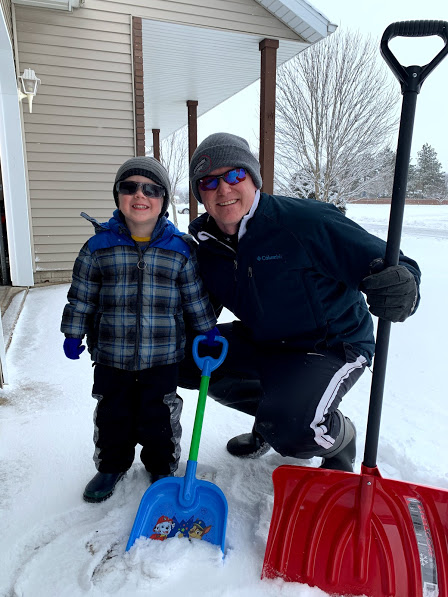 Shoveling with Dad