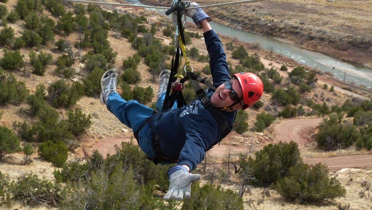 Having Fun Ziplining