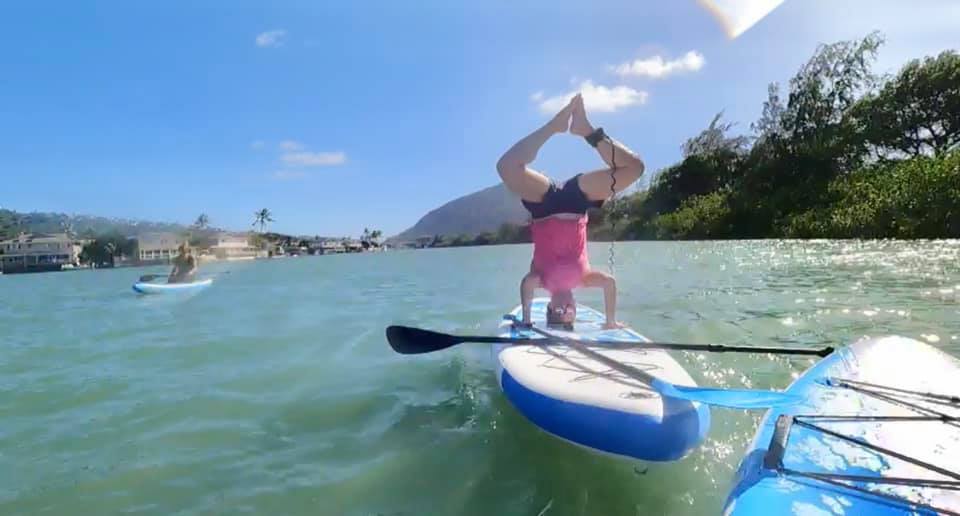 Rachel Having Fun on the Paddleboard