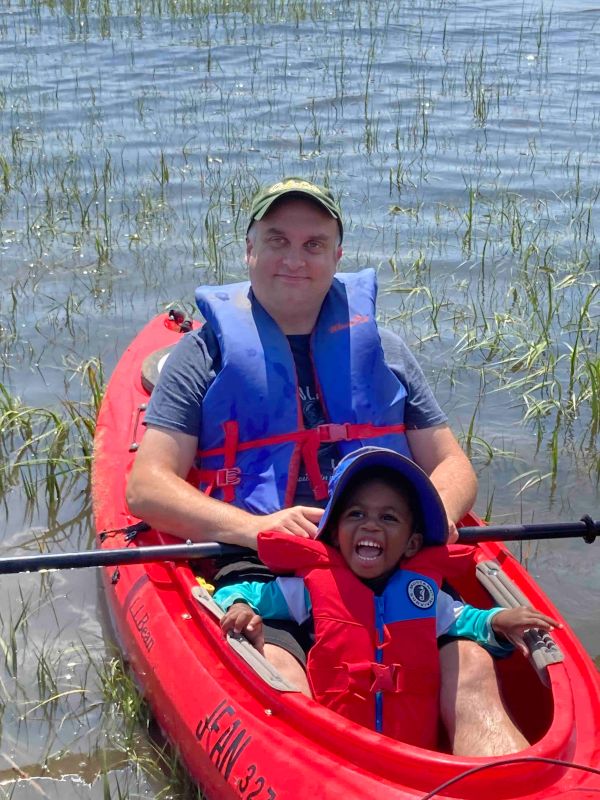 Kayaking on the River