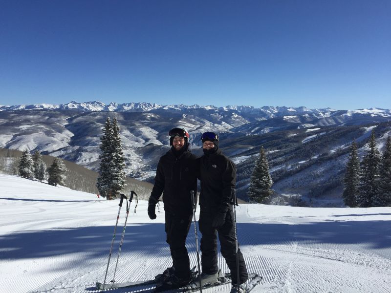 Lyle Skiing With His Best Friend