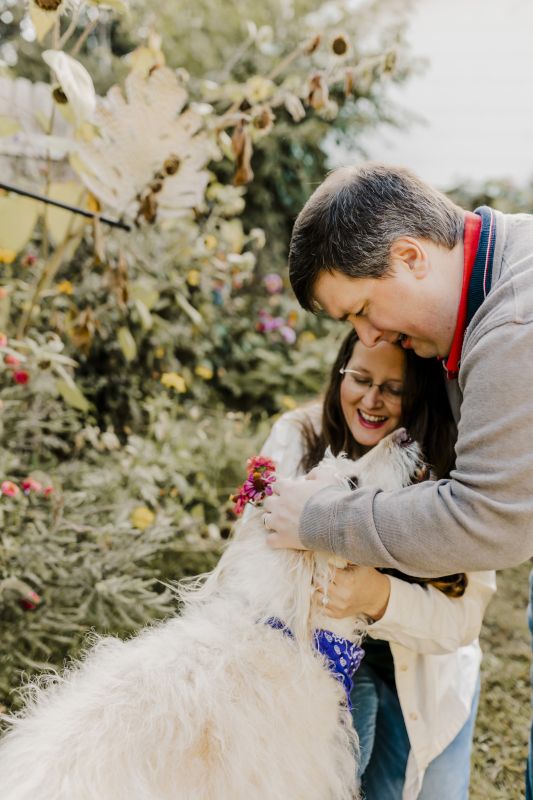 Eloise Puppy Helps Pick Flowers