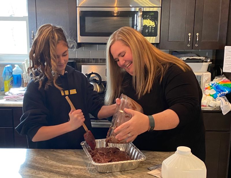 Baking Brownies for a Sunday Funday!