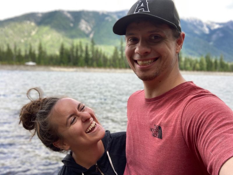 Enjoying Laughs at the Lake by Our Family's Cabin