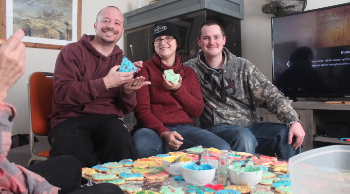 Making Christmas Cookies with the Family