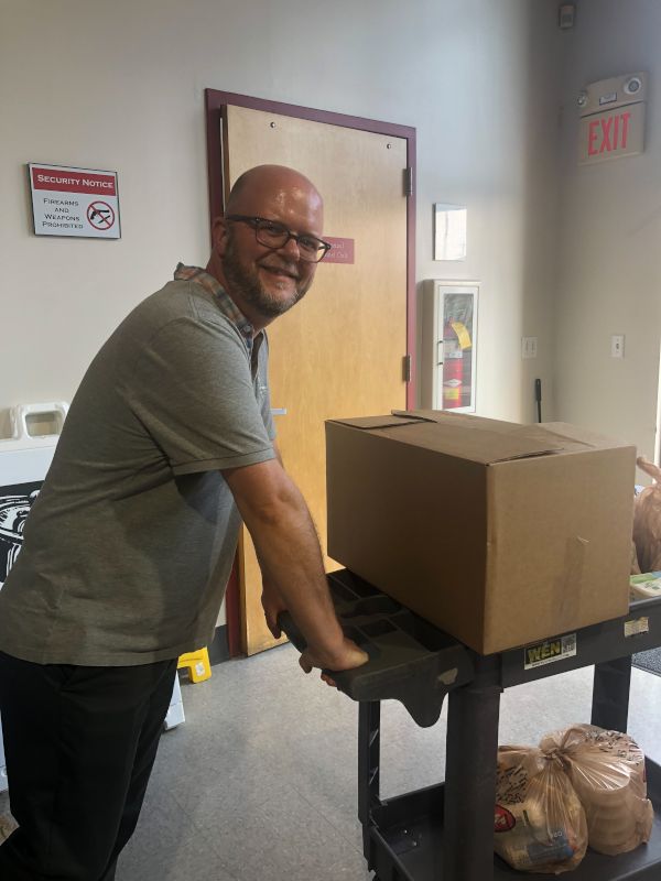 Jay Volunteering & Providing Food