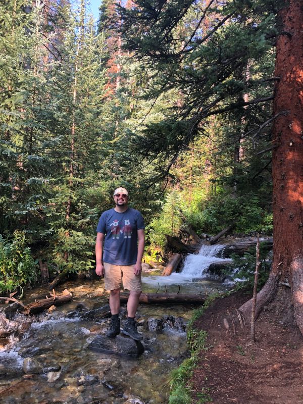 Tom Exploring a Mountain Stream